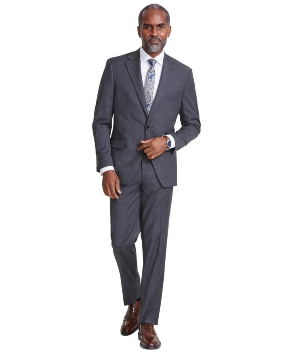 Tallia Men's Solid Grey Classic Slim-Fit Sport Coat Formal Suit Blazer Size 50R
